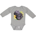 thumbnail image 3 of Inktastic Colorful Lurking Gator Boys or Girls Long Sleeve Baby Bodysuit, 3 of 5