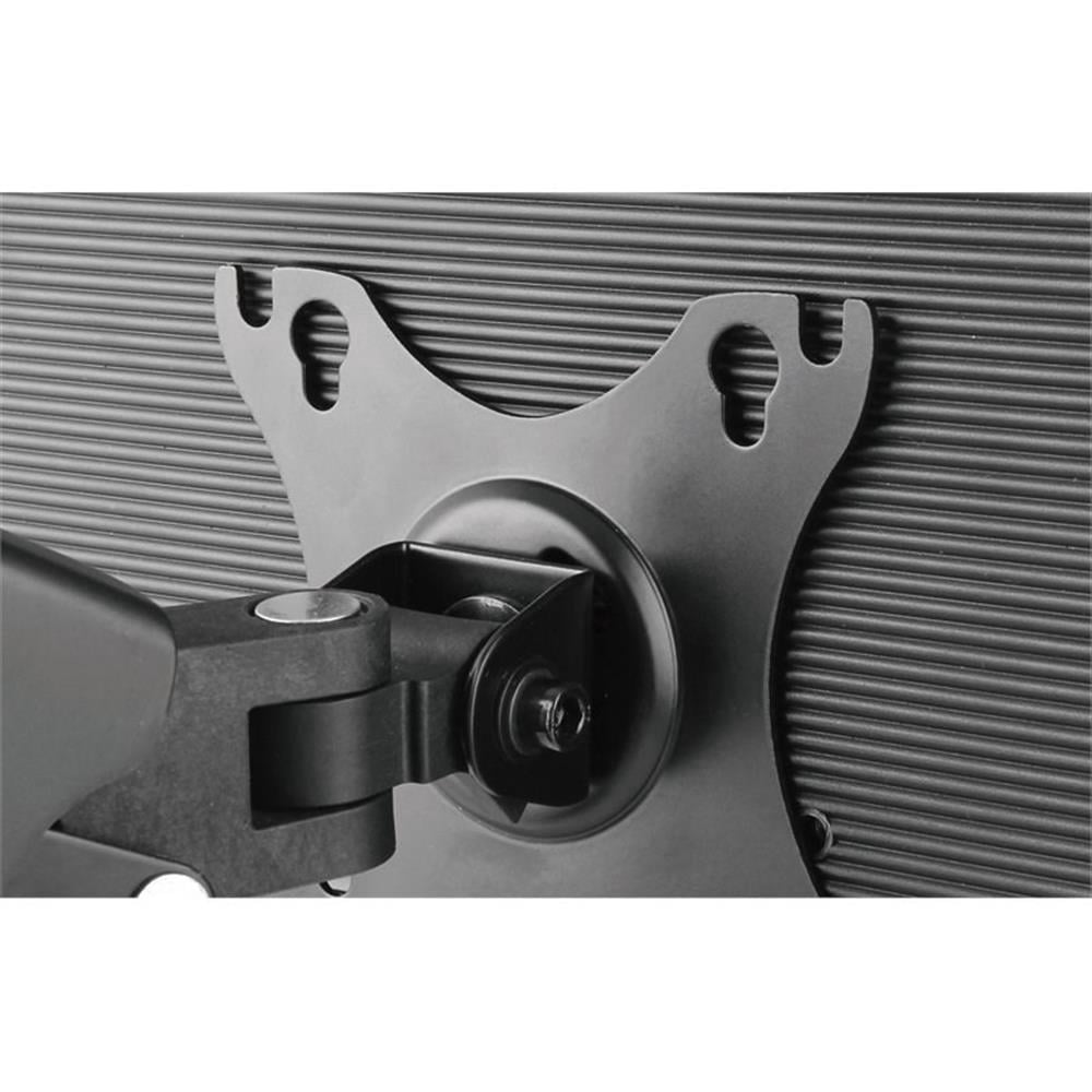 Pemberly Row Premium Double Monitor Desk Mount/USB 2.0 and Audio Port Black