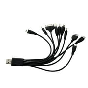 Black Portable USB 10 in 1 Charge Cable Multi Charger F2K3| HOT Accessories F9D7