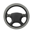 thumbnail image 5 of Picia Houndstooth Black And White Car Steering Wheel Cover, Non-Slip, Breathable, Universal 15 inch, 5 of 7