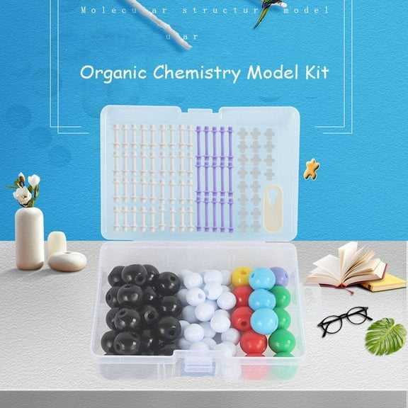 OUSITAI Organic Chemistry Model Kit (136 Pieces), Food-Grade Plastic Chemistry Molecular Model Kit Set for Student or Teacher - Packed with Color-Coded Atoms and Bonds