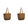 thumbnail image 1 of Bolso Mano Tejido Paja para Mujer Hombro A La Playa Verano (caqui), 1 of 7