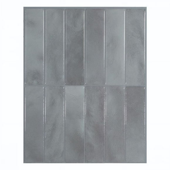 Smart Tiles - Carreaux Adhésifs 3D à Peler et Coller, Gris - Lot de 5 11.43 Pouces x 9 Pouces