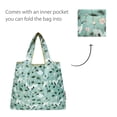 thumbnail image 5 of Wrapables Medium Foldable Tote Nylon Reusable Grocery Bag (Set of 2), Lotus Cranes, 5 of 6