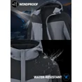 thumbnail image 7 of Men's Hooded Softshell Jacket Waterproof Insulated Windbreaker Winter Warm Fleece Lined Rain Shell Jacket, 7 of 7