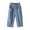 Blue, variant on Pants for Women Fashion Solid Cotton Linen Flax Elastic Pants Beach Leisure Trousers Cropped Shorts