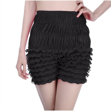 UTSJKR Clearance Women Ruffle Shorts High Waist Safety Pants Bloomers Petticoat Shorts Underpants Knickers Lace Shorts Intimates