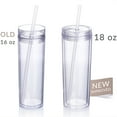 thumbnail image 6 of Cupture Skinny Acrylic Tumbler Cups with Straws - 18 oz, 8 Pack (Clear), 6 of 9