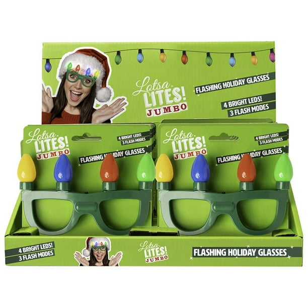 Juego de luces Lotsa Lights LED multicolores para gafas parpadeantes x24