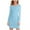 Sky Blue, variant on Fesfesfes Girls'Summer Solid Color Short Sleeve Crew Neck Elastic Waistband Dress with Pockets Casual Comfortable Cotton Blend Dress for Kids(Black,7 Years)