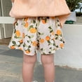 thumbnail image 4 of piuwrlz Pants for Kid/Toddler Boy Girls Flower Printed Single Piece Short Trousers Orange Size 5-6Years, 4 of 4