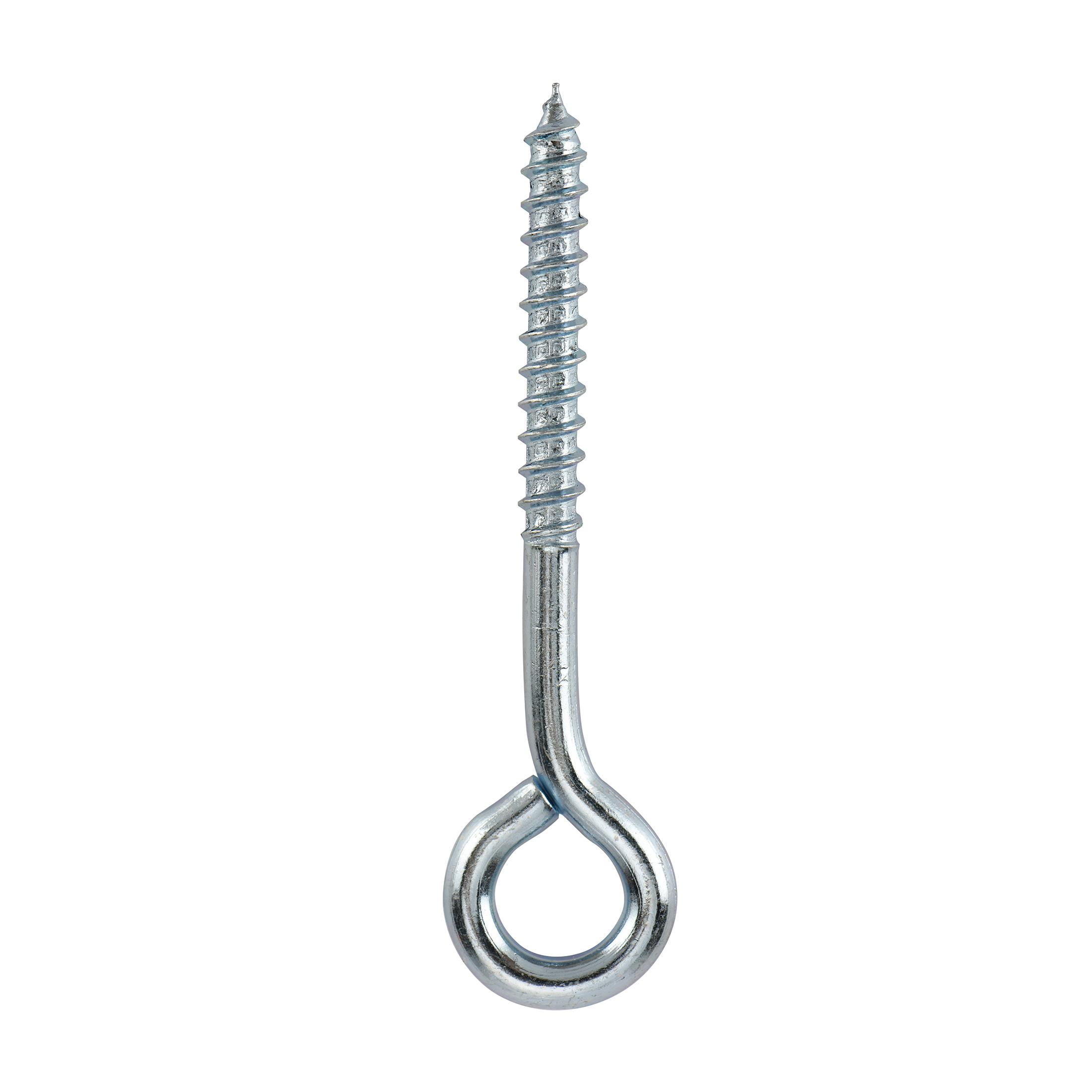 (6 pack) Hyper Tough 3/8 inch. x 4-1/2 inch. Lag Screw Eye, Zinc Plated