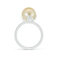 thumbnail image 2 of ANGARA Trillium Golden South Sea Cultured Pearl Solitaire Ring in 14K White Gold for Women | June Birthstone, Birthday, Anniversary, Jewelry Gift for Women | Pearl Ring, 2 of 8
