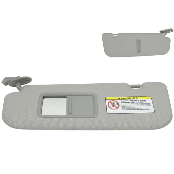NOVAPARTS Driver Left Side Sun Visor with Mirror Gray for 2012 2013 2014 2015 Hyundai Veloster Replace 85210-2V130-TX