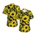 thumbnail image 3 of Goofa Sunflowers In Vintage Pattern Women's Slim-Fit Short-Sleeve V-Neck T-Shirt,Classic-Fit Short-Sleeve V-Neck T-Shirt-X-Large, 3 of 5