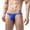 Blue, variant on Mens Thongs Underwear G-String Hollow Out Ice Silk Solid, Underpants Red XL