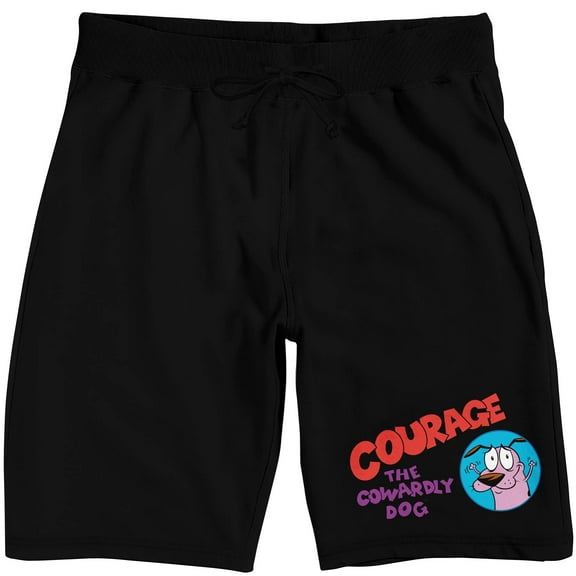 The Courage The Cowardly Dog Animated Series Men's Black Sleep Pajama Shorts-3XL