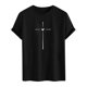 thumbnail image 3 of Tops para hombre, blusas y camisas de cuello redondo y manga corta para hombre. Camiseta/camisa informal de cuello redondo y manga corta con estampado de corazones para hombre. Tops de poliéster para, 3 of 4