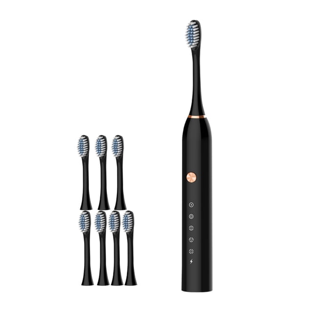 Toothbrush,with Brush Toothbrush,Toothbrush with 8 Brush Heads,Smart 5-Speed Timer Toothbrush Ipx65 Toothbrush with Timer
