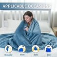 thumbnail image 3 of Electric Blanket 72"x84" Full Size Heated Blanket with 6 Heat Settings & 10 Hours Auto-Off,Thickened Flannel and Sherpa Warm Blanket for Full Body-Blue, 3 of 12