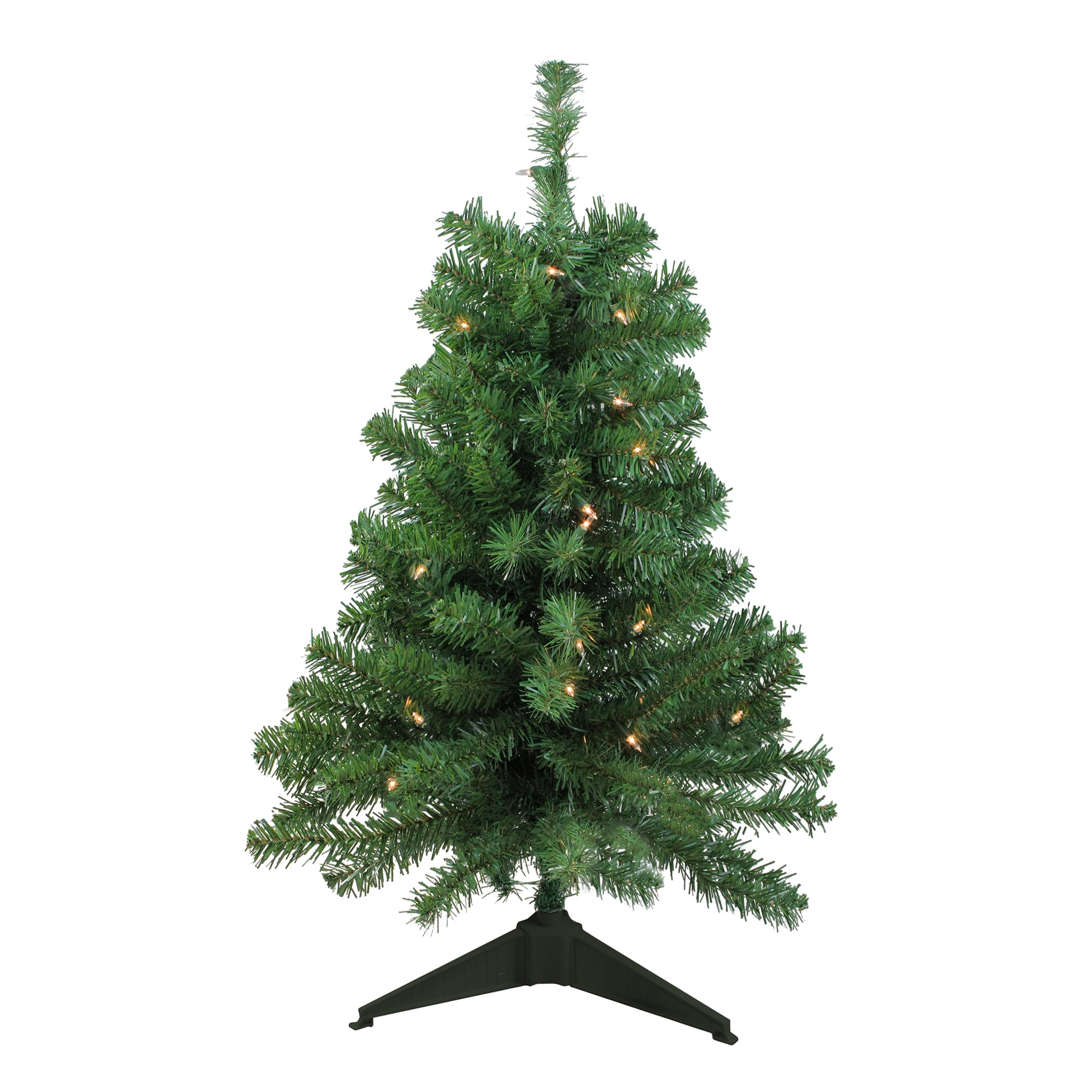 3' PreLit Traditional Noble Fir Artificial Christmas Tree Clear