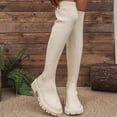 thumbnail image 2 of Womens Winter Boots Casual Over-The-Knee Chunky Heel Low Heel Boots, 2 of 9