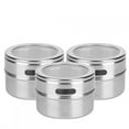 thumbnail image 2 of 3Pcs Stainless Steel Seasoning Pot Can Spice Condiment Bottle Kitchen Barbecue Accessory, 2 of 6
