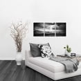 thumbnail image 2 of 3 Piece Storm Sea Canvas Print Black White Ocean Lightning Wall Art Nautical Pictures Painting Nature Artwork Home Office Bathroom Bedroom Decor Stretched Ready to Hang, 2 of 6
