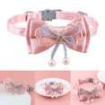 thumbnail image 4 of Collier pour Animal, Collier Nœud pour Chat en Polyester Ajustable, Doux, pour la Marche Quotidienne, Nœud en Dentelle, Pendentif Nœud Perlé, Nœud en Dentelle Détachable, Pendentif Nœud Perlé Détachable, 4 of 8