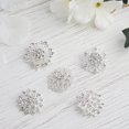 thumbnail image 2 of Efavormart 5 Pcs Assorted Silver Plated Mandala Crystal Rhinestone Brooches Floral Sash Pin Brooch Bouquet Decor, 2 of 5
