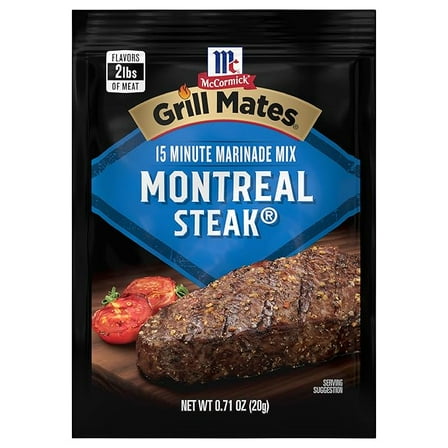 Pack of 2 McCormick Grill Mates Montreal Steak Marinade Mix, 0.71 oz