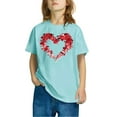 thumbnail image 2 of Jamicy Toddler Shirts 2025 New Summer Wear Spring Romance Shirt for Girls Heart Graphic Tee Great Love Casual Short Sleeve Top for Brunch Dates, 2 of 4