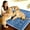 GZ-Blue, variant on Extra for large Warm Winter Dog Bed Mat, Luxury Upgrade, Soft Washable Mattress Topper, Rectangular for Large Dogs & Multi-Pet Households, All Breed Sizes, Four Corner Tie Strap Design, All Season U