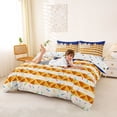 thumbnail image 2 of Erosebridal Waffle American Flag Queen Duvet Cover Set for Kids, Navy Ice Cream Drip Bedding, Colorful Polka Dots Reversible, 1 Duvet Cover and 2 Pillowcases (No Comforter), 2 of 5