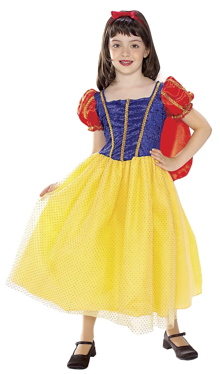 Disney Princess Cottage Snow White Princess Halloween Fancy-Dress Costume for Child, Little Girls M