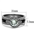 thumbnail image 2 of High polished (no plating) Stainless Steel Ring with Top Grade Crystal in Clear for Women Clear Stone Color Style TK2843 Size 5, 2 of 5