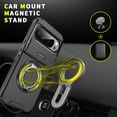 thumbnail image 4 of ShellTech Magnetic Case for Google Pixel 8A,Shockproof TPU+PC Rotating Ring Holder Kickstand Military Drop Protection Cover,Black, 4 of 9