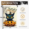 thumbnail image 4 of Halloween Garden Flags Black Cat Boo Yard Flag Scary Pumpkin Vertical Garden Flags Spiders Web Holiday Yard Banner 12x18 Inch Double Sided for Outside Decoration, 4 of 6