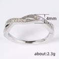 thumbnail image 4 of K-KED Elegant Women 925 Silver Plated Wedding Ring Delicate Jewelry Cubic Zircon Ring Sz 6-10-6, 4 of 5