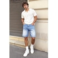 thumbnail image 4 of GINGTTO Men's Relaxed Fit Baggy Denim Shorts, 4 of 7