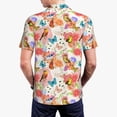 thumbnail image 6 of Wukai Flowers And Birds Watercolor Men’s Polo Shirts,Quick-Dry Athletic Shirt,Classic Fit Shirts-X-Large, 6 of 8