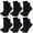 Black, variant on LADIGASU Women's 6-Pack Solid Color Breathable Double Needle Socks