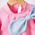 thumbnail image 6 of Spazoro Toddler Girls Princess Dress, Long Sleeve Fall & Winter Solid Color Bow Knot Dresses for Child Pink Size 4 T, 6 of 9