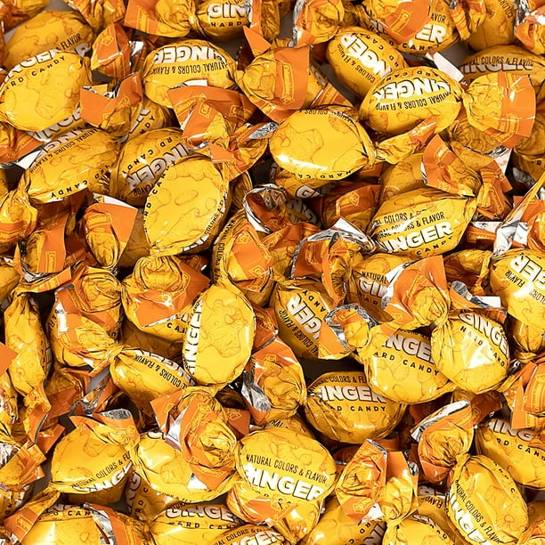 Colombina Ginger Hard Candy, Natural Colors Flavors, Bulk Pack 5 Lbs