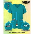 thumbnail image 3 of COCO BRANDS Womens Scrubs - V-Neck Scrub Medical Uniform Scrub Shirts Top for Women (S-2XL), 3 of 7