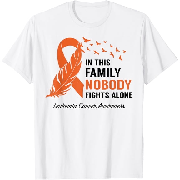 In This Family No One Fight Alone Leukemia Awareness T-Shirt mens t shirt,white,women,funny,misfits,men,journey