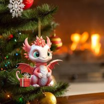 Hwkond Christmas Hanging Ornaments Christmas Baby Dragon Car Pendant Backpack Pendant Christmas Acrylic Home Decorations Up To 30% Off