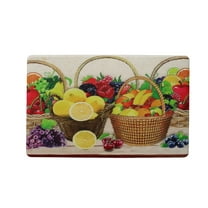 Home Sweet Home Anti Fatigue Kitchen Floor Mat - Non Slip Foam Comfort Standing Mat with Stain & Water Resistant Surface (Chef Mat Mix Fruit Basket, 20" W x 39" L) OVERSIZED