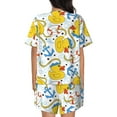 thumbnail image 6 of Fotbe Ducks and Anchors Print Pajama Set for Women 2 Piece Loungewear Short Sleeve Tops and Shorts Set Soft Sleepwear-Medium, 6 of 7