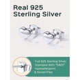 thumbnail image 6 of ChicSilver Sterling Silver Heart Stud Earrings for Women Sensitive Ears Hypoallergenic Screw Back Earrings Christmas Birthday Valentine's Day Jewelry Gifts, 6 of 10